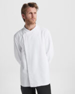 Chaqueta CQ4500 DABIZ cocinero unisex HORECA color - Blanco