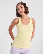 Camiseta tirantes Roly CA6517 CAROLINA canalé espalda nadadora mujer