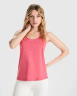Camiseta tirantes Roly CA6536 NARA ancho corte holgado algodón - Imagen 3