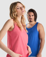 Camiseta tirantes Roly CA6536 NARA ancho corte holgado algodón - Imagen 6