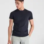 Camiseta CA6550 BRACO manga corta algodón peinado 180g color - Marino