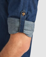 Camisa CM6706 LUJAN vaquera manga larga hombre HORECA stretch color - Vaquero