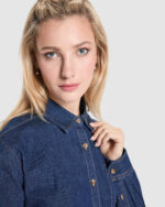 Camisa CM6707 LUJAN WOMAN vaquera manga larga mujer HORECA stretch color - Vaquero