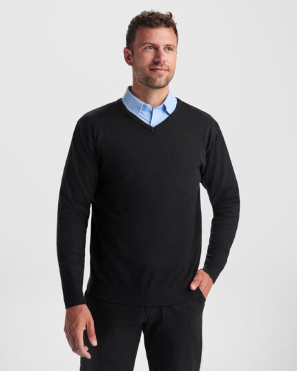 Jersey JE8417 HILUX punto fino hombre HORECA color - Negro