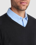 Jersey JE8417 HILUX punto fino hombre HORECA color - Negro