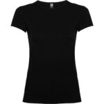 Camiseta CA6597 BALI manga corta mujer algodón elastano entallada color - Negro