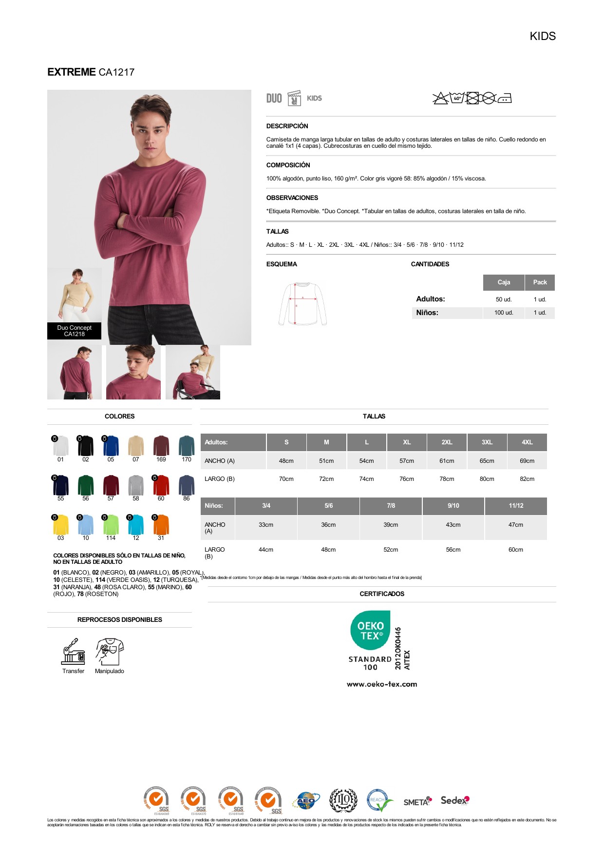 ficha-tecnica-CA1217-1 Camiseta Roly CA1217 EXTREME manga larga hombre Duo Concept - Imagen 1