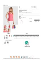 Camiseta tirantes Roly CA6536 NARA ancho corte holgado algodón - Imagen 2
