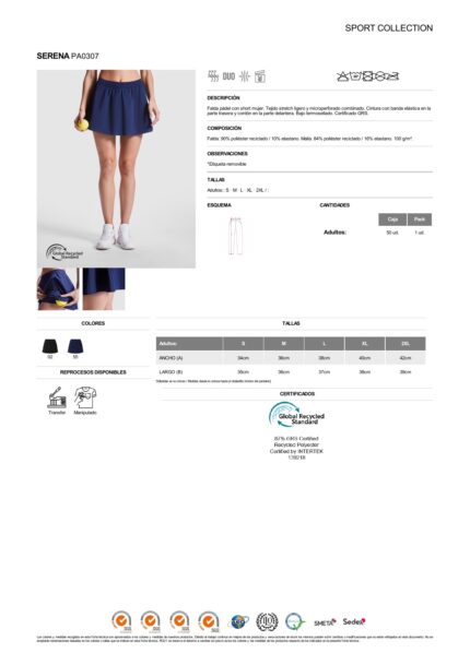 Pantalón corto Roly PA0307 SERENA