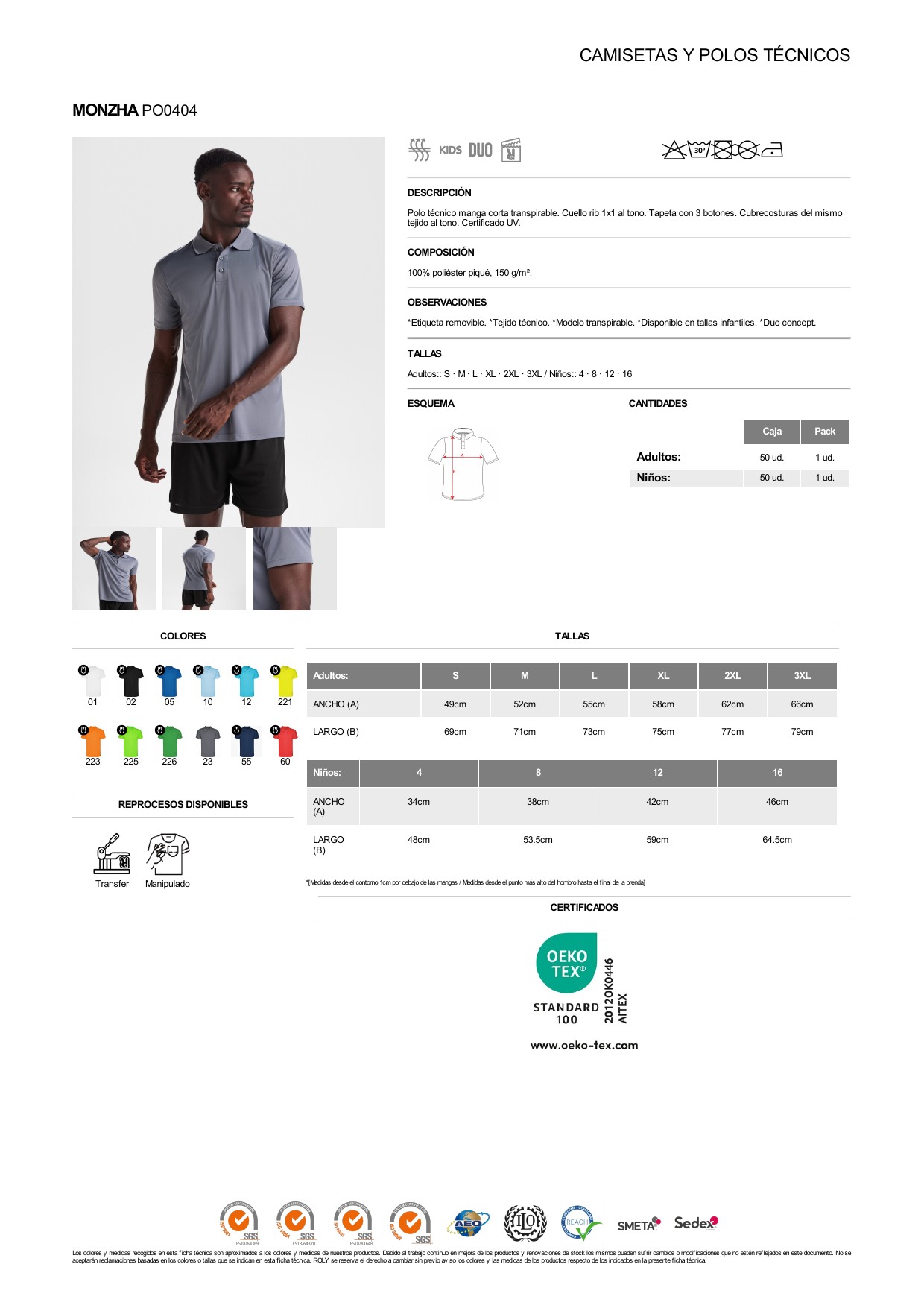 ficha-tecnica-PO0404 Polo técnico Roly PO0404 MONZHA - Imagen 1