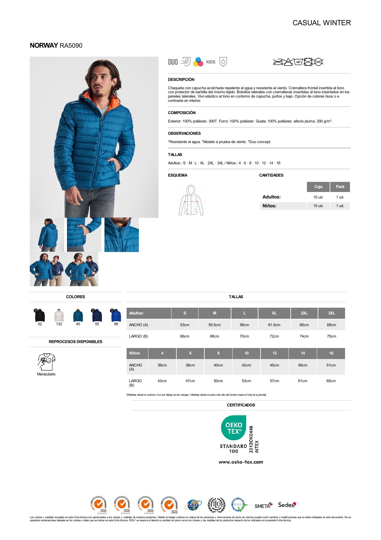 ficha-tecnica-RA5090 Cortavientos Roly RA5090 NORWAY - Imagen 1