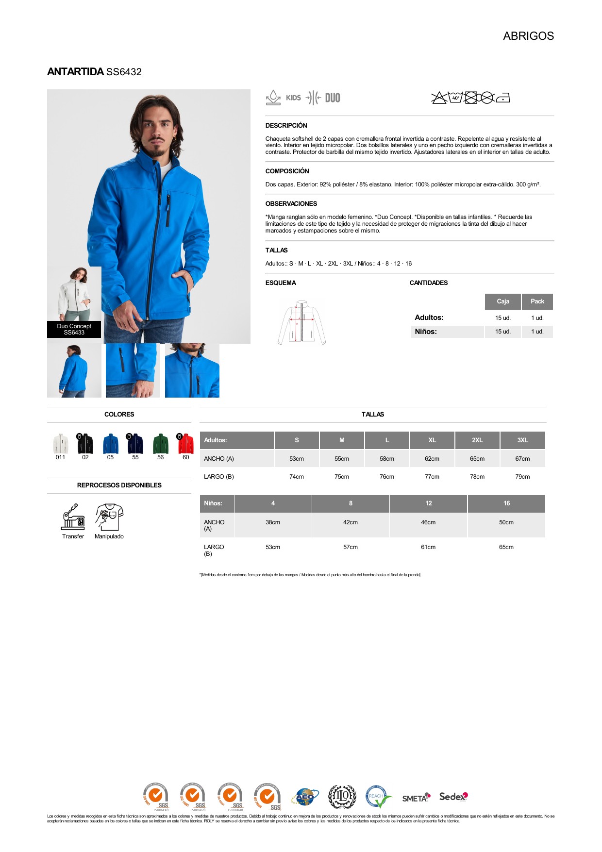ficha-tecnica-SS6432 Chaqueta Softshell Roly SS6432 ANTARTIDA - Imagen 1