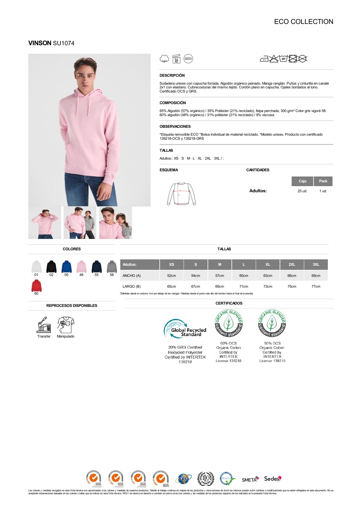 ficha-tecnica-SU1074 Sudadera Roly SU1074 VINSON - Imagen 1