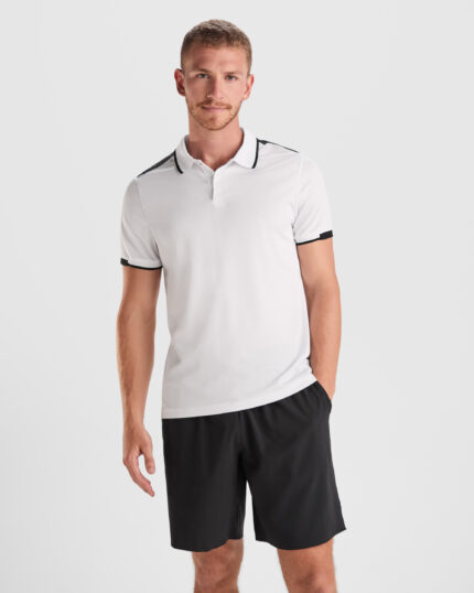 Polo técnico PO0402 TAMIL color blanco/negro