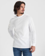 Camiseta CA1204 POINTER manga larga hombre algodón tallas XS a 4XL color - Blanco
