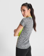 Camiseta técnica CA6663 ZOLDER WOMAN color amarillo fluor/negro vigore