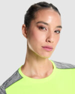 Camiseta técnica CA6663 ZOLDER WOMAN color amarillo fluor/negro vigore