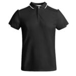 Polo técnico PO0402 TAMIL color negro/blanco