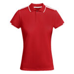 Polo técnico PO0409 TAMIL WOMAN color rojo/blanco