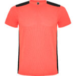 Camiseta técnica CA6652 DETROIT color coral fluor/negro