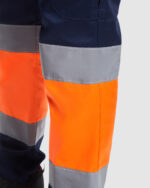 Pantalón HV9300 NAOS Alta Visibilidad color marino/naranja fluor