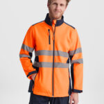 Chaqueta HV9303 ANTARES Alta Visibilidad color marino/naranja fluor
