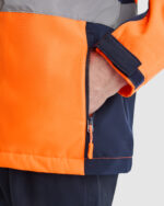 Chaqueta HV9303 ANTARES Alta Visibilidad color marino/naranja fluor