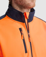 Chaqueta HV9303 ANTARES Alta Visibilidad color marino/naranja fluor