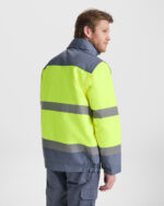 Chaqueta HV9304 EPSYLON Alta Visibilidad color plomo/amarillo fluor