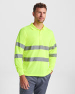 Polo HV9306 POLARIS L/S Alta Visibilidad color - Amarillo Fluor