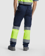 Pantalón HV9312 DAILY STRETCH HV Alta Visibilidad color marino/amarillo fluor