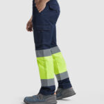 Pantalón HV9312 DAILY STRETCH HV Alta Visibilidad color marino/amarillo fluor