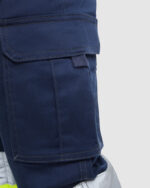 Pantalón HV9312 DAILY STRETCH HV Alta Visibilidad color marino/amarillo fluor