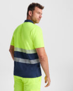 Polo HV9315 VEGA Alta Visibilidad color marino/amarillo fluor