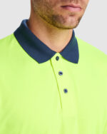 Polo HV9315 VEGA Alta Visibilidad color marino/amarillo fluor