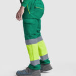 Pantalón HV9321 ENIX Alta Visibilidad color verde jardín/amarillo fluor