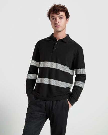 Polo HV9325 FORAN L/S Alta Visibilidad color - Negro