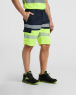 Bermuda HV9328 LADA Alta Visibilidad color marino/amarillo fluor