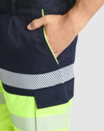 Bermuda HV9328 LADA Alta Visibilidad color marino/amarillo fluor