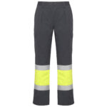 Pantalón HV9301 SOAN Alta Visibilidad color plomo/amarillo fluor