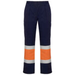 Pantalón HV9301 SOAN Alta Visibilidad color marino/naranja fluor