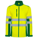 Chaqueta HV9303 ANTARES Alta Visibilidad color verde jardín/amarillo fluor