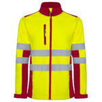 Chaqueta HV9303 ANTARES Alta Visibilidad color rojo laboral/amarillo fluor