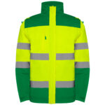 Chaqueta HV9304 EPSYLON Alta Visibilidad color verde jardín/amarillo fluor