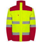 Chaqueta HV9304 EPSYLON Alta Visibilidad color rojo laboral/amarillo fluor