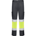 Pantalón HV9312 DAILY STRETCH HV Alta Visibilidad color plomo/amarillo fluor