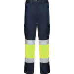 Pantalón HV9312 DAILY STRETCH HV Alta Visibilidad color marino/amarillo fluor