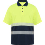 Polo HV9315 VEGA Alta Visibilidad color marino/amarillo fluor