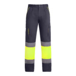 Pantalón HV9321 ENIX Alta Visibilidad color plomo/amarillo fluor