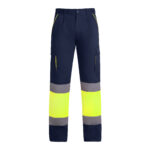 Pantalón HV9321 ENIX Alta Visibilidad color marino/amarillo fluor